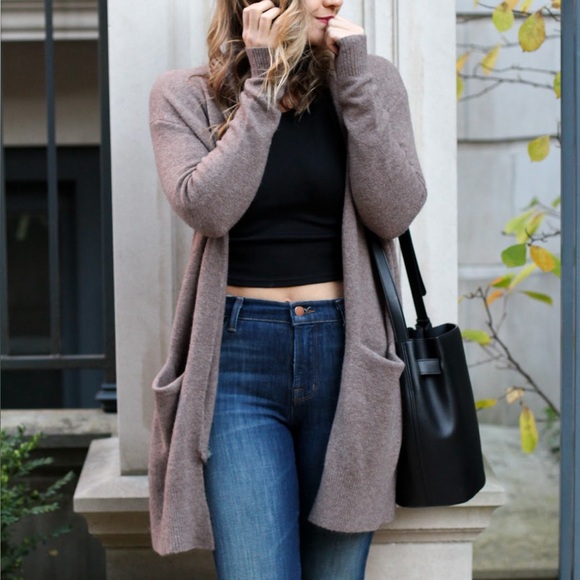 Madewell Ryder Cardigan Sweater in Heather Root Size L - Picture 2 of 12